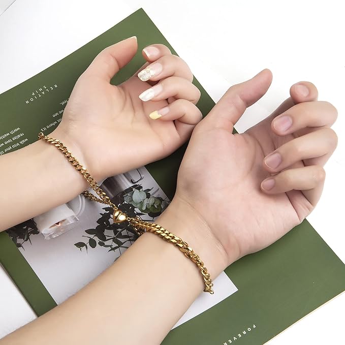 Couple Heart Magnetic Bracelet