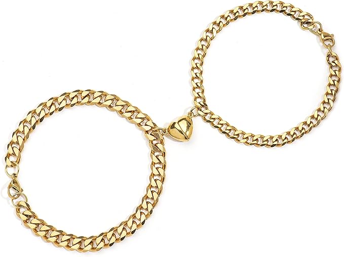 Couple Heart Magnetic Bracelet