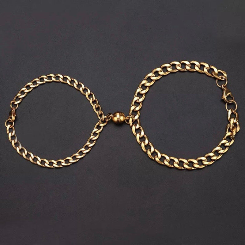 Couple Heart Magnetic Bracelet